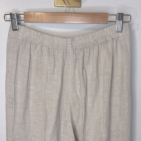 NWT April Cornell Natural Villa 100% Linen Pants Sz XXS Vacation Beach Old Money - Picture 4 of 8